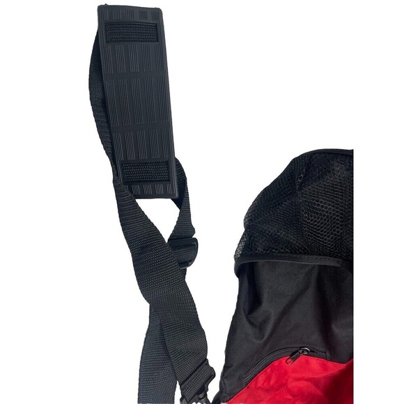 Disney Cruise Line Castaway Club Canvas Red Black Beach Tote Bag Draw String - Picture 9 of 16